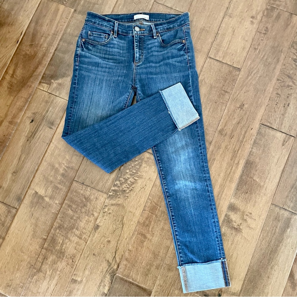 Loft Modern Straight Cuffed Jean